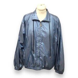 Vintage Catalina Womens Blue Nylon Windbreaker Jacket XL